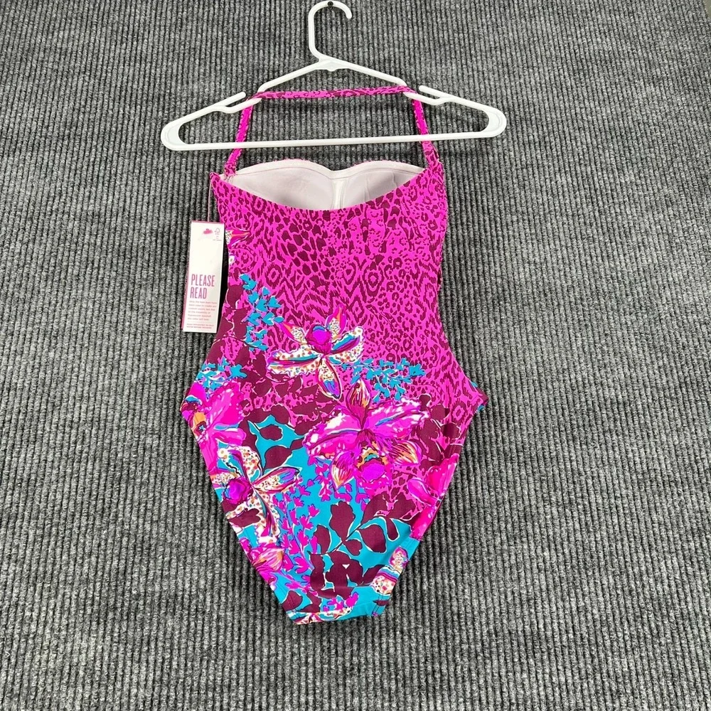 Lilly Pulitzer Ginnie One Piece Blue Rhapsody Orchid Swim Suit 0 Purple New - Picture 15 of 16